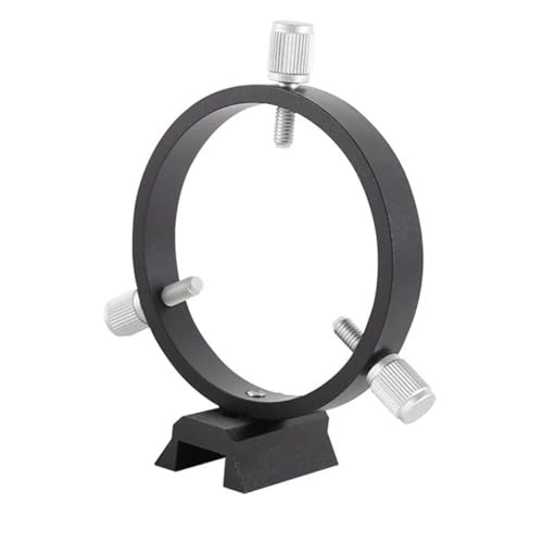 Anillo guía astronómico de 90mm mecanizado con cuatro tornillos y soporte de buscador negro