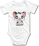Baby Bodysuit Cute Puaa Pig Jumpsuit Outfits for Boys and Girls, White, 12-18 Months