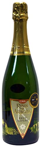 3 × Langa Reyes de Aragón Brut Nature Cava (Caja de 3 Botellas de 75 cl)