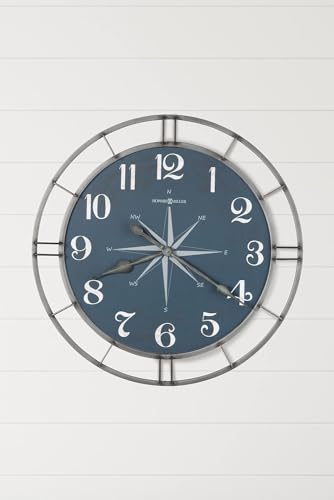 Howard Miller Stambaugh Dial Oversized Wall Clock II 549-482 – Aged Silver Finished Wrought Iron Metal, Aged White Arabic Numerals, Contemporary Home Décor, Quartz Movement - Image 4