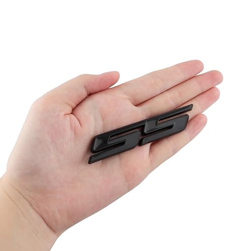 Image of 1PC SS Emblem 3D Metal Car Sticker Decoration Car Side Rear Badge for Cars Trucks SUV Luggage Computers (Black)