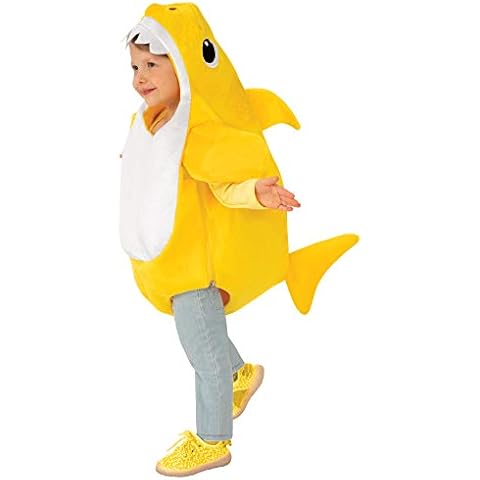 Rubie's Offizielles Baby Shark Kinder-Kostüm, spielt die Baby Shark Tune, Kleinkindergröße 6 Monate - 1 Jahr Cover