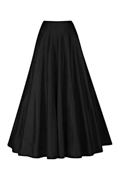 Black Silk/Long/Floor-Length Silk/Timeless Style/Ruffle Design/Kali Skirt-image-28