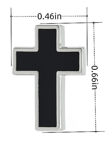 Image of Women's Cross Brooch Lapel Pin Faith Fashion Jewelry | Classic cross tie tack lapel pins. Decorative jewelry accessories for women's dresses, scarves, suits and church events
