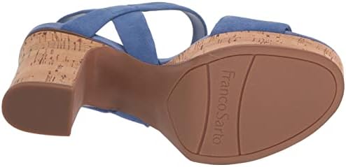 Franco Sarto Womens Scarlett Platform Sandal Blue Suede 7.5 M | Image 3