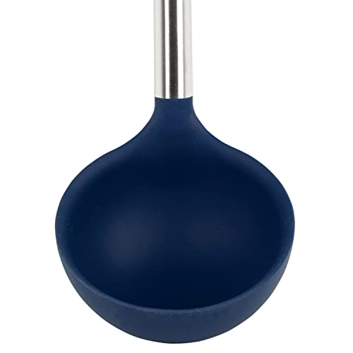 Tovolo Silicone Ladle With Stainless Steel Handle, Spoon With Reinforced Nylon Core, Perfect Kitchen Utensil For Soup, Stew, Sauce & Punch, Deep Indigo #TOP1