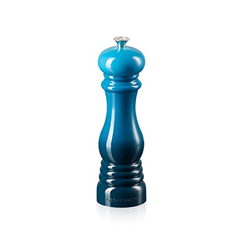 Le Creuset Moulin à Sel Classique Réglable, Plastique ABS Résistant aux Éclats, Anticorrosion, 21 cm, Deep Teal, 96002000642000