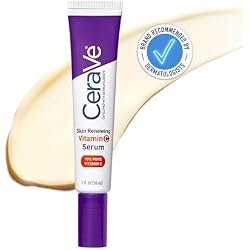 CeraVe Skin Renewing 10% Pure Vitamin C Serum With 3 Essential Ceramides, Hyaluronic Acid, Vitamin B5, L-Ascorbic Acid, For All Skin Types Including Sensitive, Dermatologist Developed, 30ml