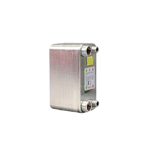 Intercambiador de Calor, Enfriador De Mosto De Cerveza, Intercambiador De Calor De 32 Placas, Acero Inoxidable SUS 304 For Refrigeración Casera, Calentador De Agua Tipo Placa Soldada(Same Side)