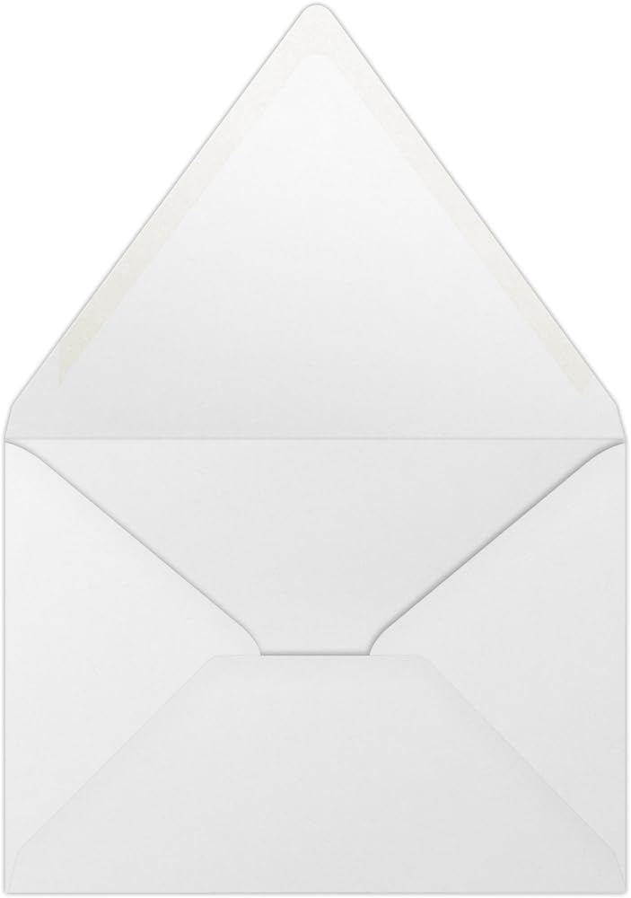 LUXPaper Custom Printed A7 Contour Flap Invitation Envelopes | Personalized Address/Logo | 5 1/4" x 7 1/4" | White | 80lb. Text | 100% Recycled | 50 Qty