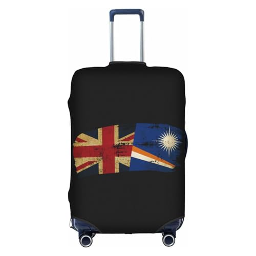 Travel Luggage Cover Marshall Islands Britain Flag Fashion Washable Baggage Suitcase Protector Fit For Luggage Small