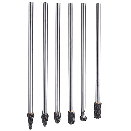 Set de 6 fresas rotativas de carburo de tungsteno para metal miniatura 7