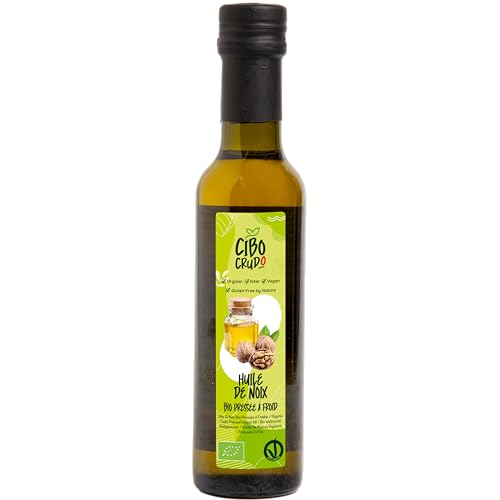 Huile de Noix Biologique Pressée à Froid - 250g. Qualité Alimentaire non Raffinée pour Maintenir les Propriétés Naturelles. Riche en Oméga 3 et...