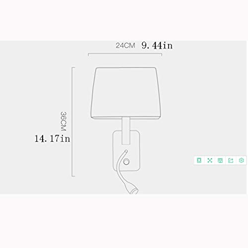 Aplique de pared para mesita de noche que ahorra espacio 2