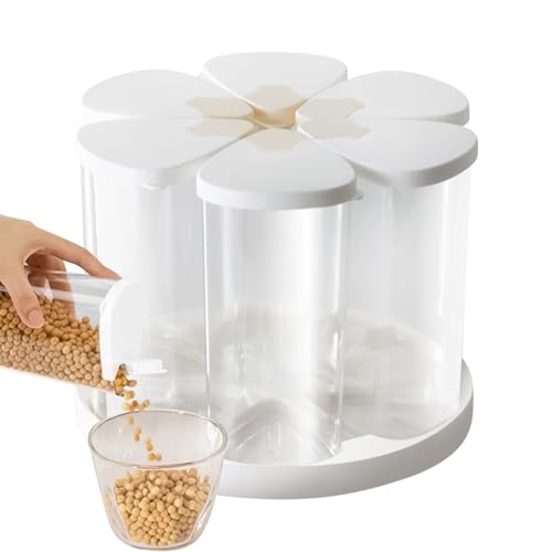 Dispensador Giratorio De Alimentos,Dispensador De Alimentos Giratorio Contenedor De Arroz | Organizador 6 Compartimentos Cocina Para Harina Azúcar Legumbres Golosinas Despensa Encimera Dispensador Giratorio De Alimentos,Dispensador De Alimentos Giratorio Contenedor De Arroz | Organizador 6 Compartimentos Cocina Para Harina Azúcar Legumbres Golosinas Despensa Encimera