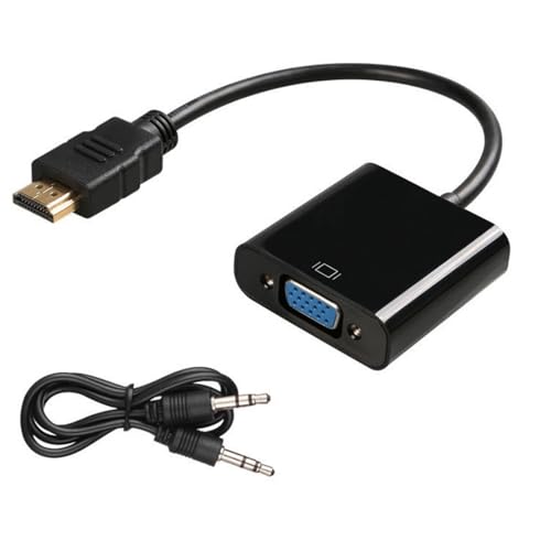 HUANGTNG High Resolution 1080P HDMIs to VGA Adapters with Sound Output for Offices and Homes Use Easy Devices Connection