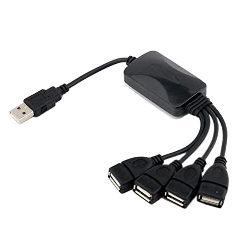 Xiniy 1 Macho una 4 Hembra USB HUB Divisor Extender Cable USB 2.0 ExtensióN Cable de Datos Adaptador de Corriente Convertidor de Enchufe