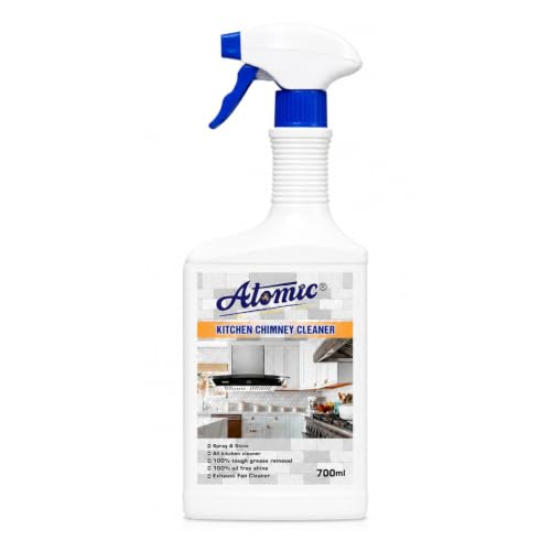 Image of Atomic Kitchen Chimney Cleaner | Powerful Grease & Oil Remover Spray | Deep Cleaner for Chimney, Filters, Exhaust Fan & Kitchen Surfaces | Easy Spray & Wipe Formula