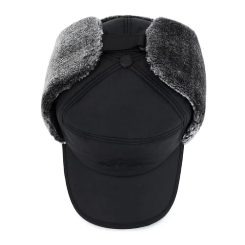 Bonnet de ski et pêche pour homme et femme doublé fausse fourrure thermique pour plein air - 4