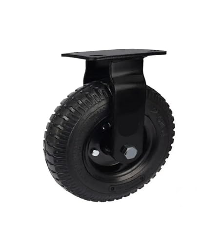 Roue en caoutchouc gonflable 8 pouces roulette robuste active pour chariot - 4