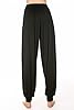 Lanmay Women's Elastic Soft Modal Cotton Yoga Sports Pants Dance Harem Pants - Black - #1