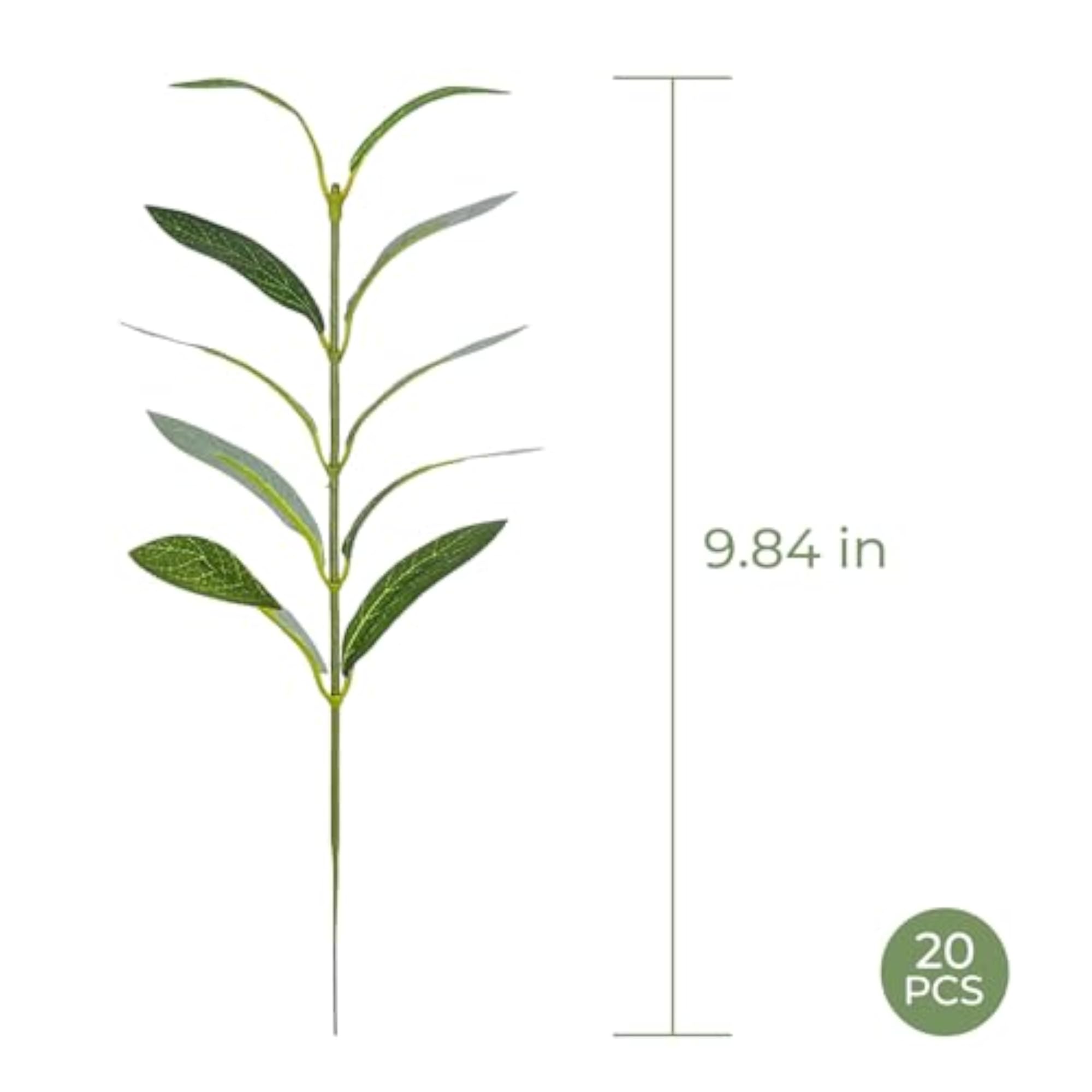 20 Pcs Artificial Olive Branches Faux Olive Stems