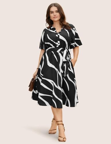 Image of JAIPURFAME One Piece Dress for Women, New American Print Rayon Midi Dress, Stylish, Modern Party Outfit, Perfect for Casual and Formal Occasions