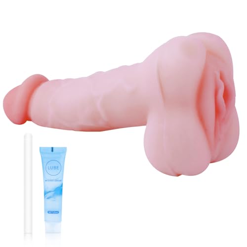 17cm Spaß Dekomprimierung Penis Sleeve - Hollow Realistic Dildo 3D Monster Dildo Pocket Pussy, Soft Cock Ring Penis Pump Male Sex Toys for Men Couples(Farbe)