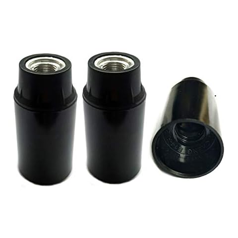 E14 Small ES Socket,FINELED Black Keyless Phenolic E14 Base Lamp Holder Light Socket (3-Pack) Cover