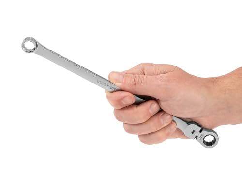 TEKTON 11 mm Long Fixed/Flex Head Ratcheting Box End Wrench | WRB35411 by TEKTON - Used condition - Image 6