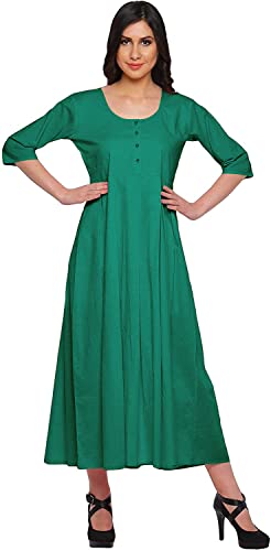Moomaya Col Rond Solide Usure Indien pour Les Femmes Kurtis Kurti Cover