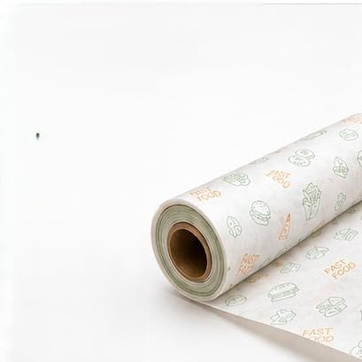 Fast Food Print Wrapping Paper Roll for Food Packaging | Grease-Resistant, Deli & Burger Wrap, Printed Design, Food Safe, Roll Format-image-33