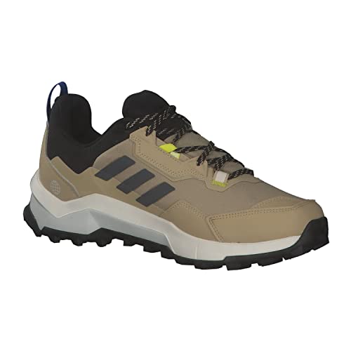 Adidas Bota de caminhada masculina Terrex AX4 Goretex, Tom bege/cinza cinco/amarelo ácido, 8.5