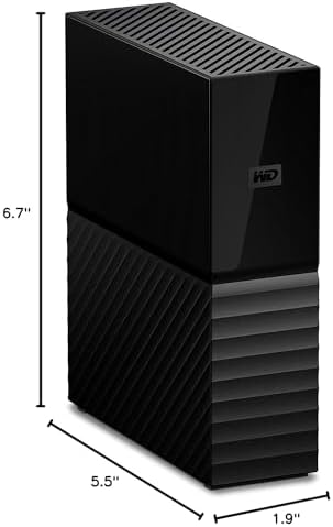 Western Digital 8TB My Book Desktop External Hard Drive, USB 3.0, External HDD with Password Protection and Backup Software - WDBBGB0080HBK-NESN - 4