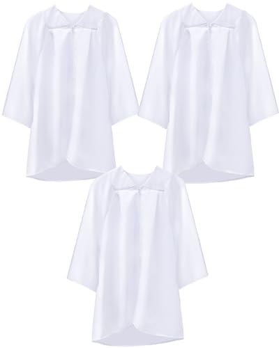 Togas unisex blancas para coro niños talla 27 3 piezas