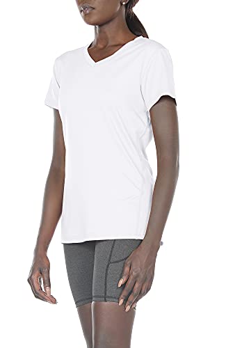 Image of icyzone Workout Shirts Yoga Tops Activewear V-Neck T-Shirts for Women Running Fitness Sports Short Sleeve Tees