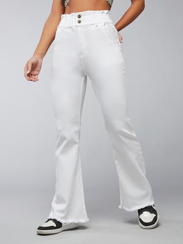 Image of Dolce Crudo Women's Wide Leg High-Rise Clean-Look Jean's