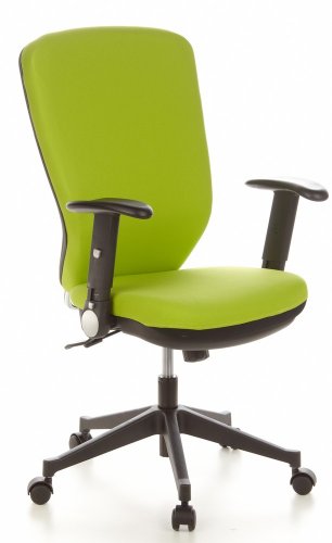 hjh Office Traffic 30 Siège de bureau pivotant - Dossier Haut en fibre synthétique - Vert Pomme