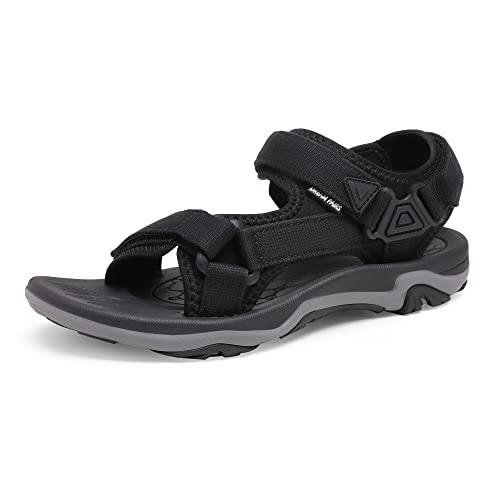 DREAM PAIRS Women’s Arch Support Hiking Sandals Sport Outdoor Athletic Comfortable Summer Beach Water Sandals 5 Black