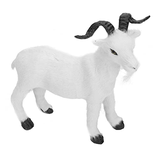 Amosfun Weiße Ziege Figur Handwerk Simulierte Ziege Figur Sammeln Miniatur Land Bauernhof Tiere für Wissenschaft…