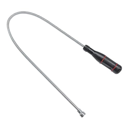 DUSCOKE Flexible Magnetic Pickup Tool 24 Long Bendable Extension Magnet Pick-Up Retriever Stick Powerful Magnetic Sweeper Tool for Hard-to-Reach Car Keys Screws Nuts Bolts USB (Big Head)