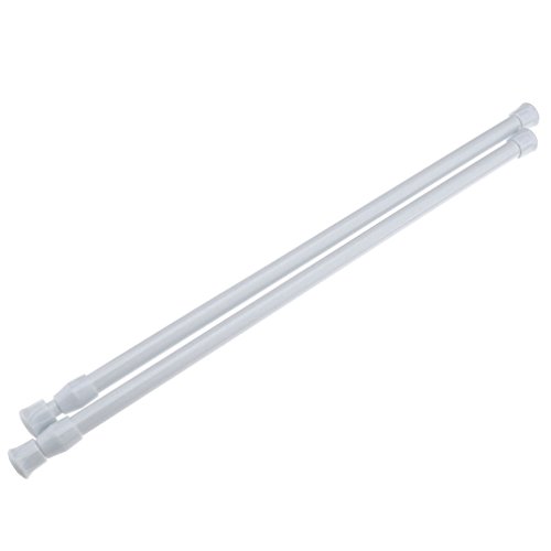 SING F LTD Extendable Voile Net Curtain Tension Rod Pole Rail 55-90cm Spring Loaded Extendable Rods