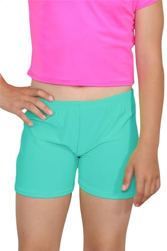 Pantalones cortos de baile elásticos de alta resistencia con tejido opaco negro