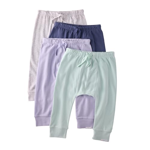Image of Butterblu Baby Jordan 4-Pack Jogger Pants 100% Organic Cotton Bottoms for Boys & Girls