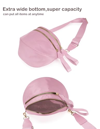 Image of FEIBOON Spacious Nylon Crossbody Bag Bum Bag Handbags Wallets Purses Trendy Shoulder Bag for Women