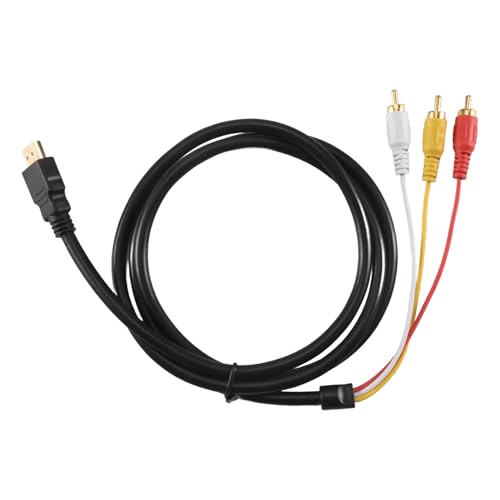 Jrifedptry to Cable 1080P macho a 3 S-Video AV cable de audio adaptador para TV, HDTV, DVD