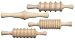 Creativity Street AC3748DI Clay and Dough Pattern Rolling Pin Set, 8-1/4" Size, Wood (Pack of 4)