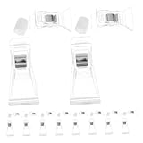 SEWACC 10 Piezas Clip Giratorio de Precio de Plástico de Soporte para Etiquetas Pinzas Rotativas para Exhibición Supermercados y Tiendas para Racks de Ropa y Mobiliario Retail
