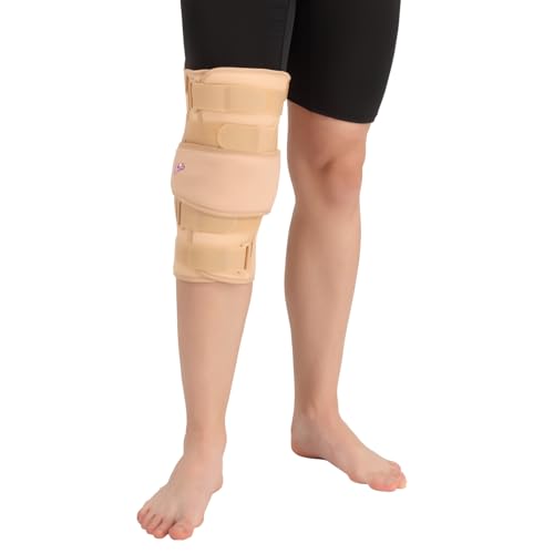 Flamingo Knee Support Brace - Short 13" Knee Brace (Firm Support) | Knee Support for Osteoarthritis of knee joint Pain, Relief Knee Stabilizer, Joint Injury, Knee Immobilizer | Beige | XXL