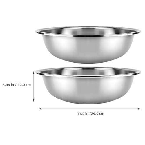 Set 2 Tazones Grandes de Acero Inoxidable 30 cm miniatura 2